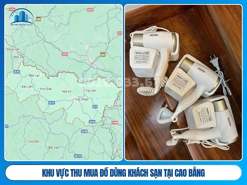 Khu vực thu mua đồ dùng khách sạn tại Cao Bằng