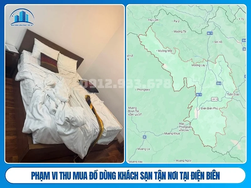 Phạm vi thu mua đồ dùng khách sạn tận nơi tại Điện Biên