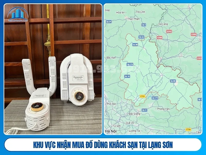 Khu vực nhận mua đồ dùng khách sạn tại Lạng Sơn