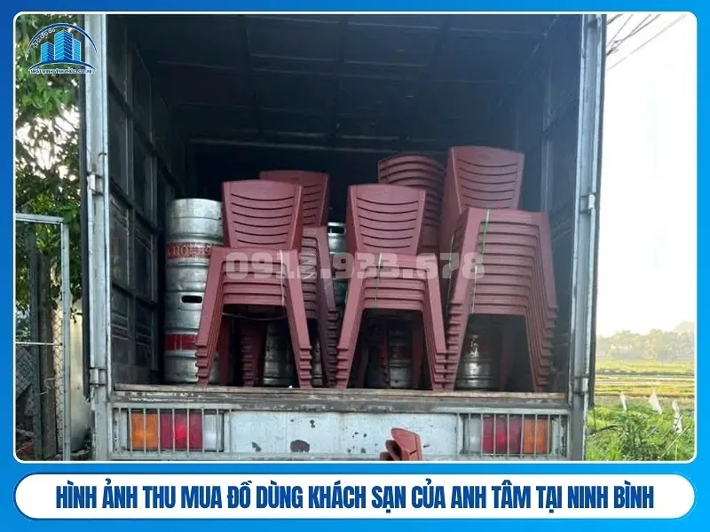 Hình ảnh thu mua đồ dùng khách sạn của anh tâm tại Ninh Bình