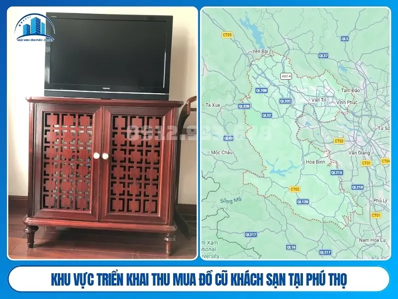Khu vực triển khai thu mua đồ cũ khách sạn tại Phú Thọ