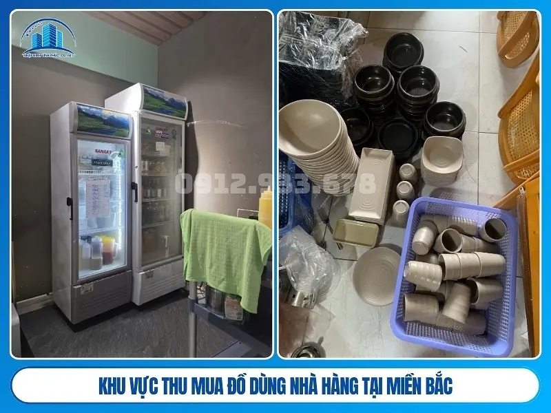 Khu vực thu mua đồ dùng nhà hàng tại miền Bắc của Đồ Cũ Nhật Minh Vĩnh Phúc
