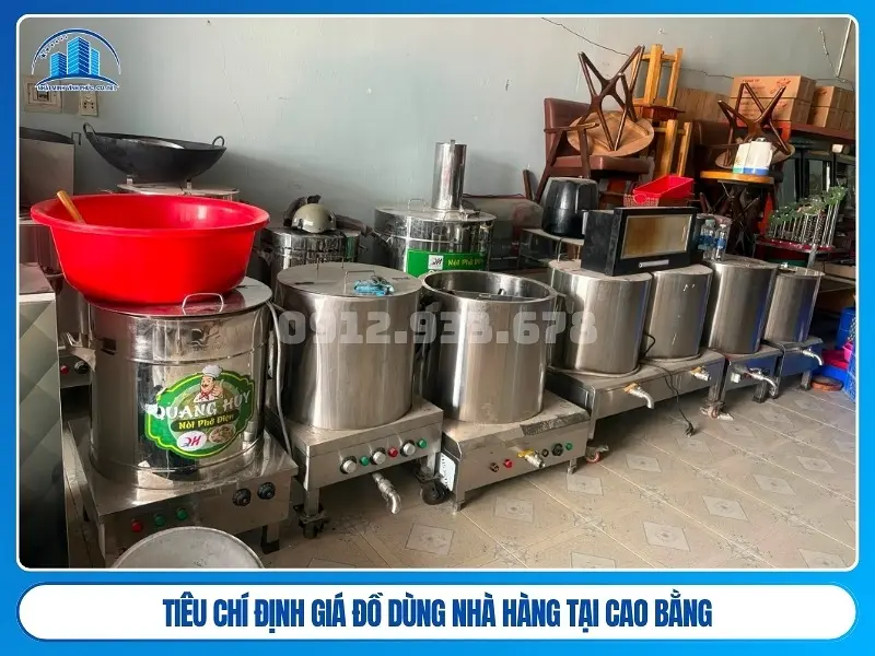 tiêu chí định giá đồ dùng nhà hàng tại Cao Bằng