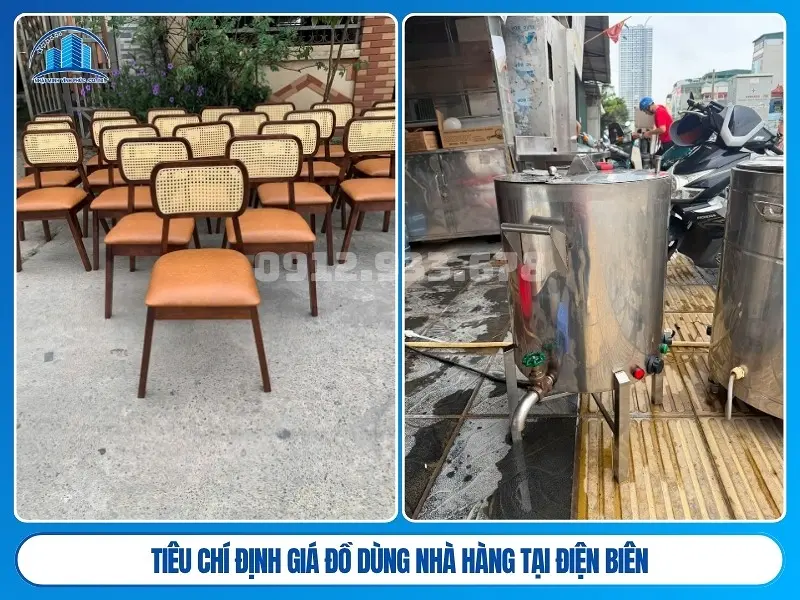 tiêu chí định giá đồ dùng nhà hàng tại Điện Biên