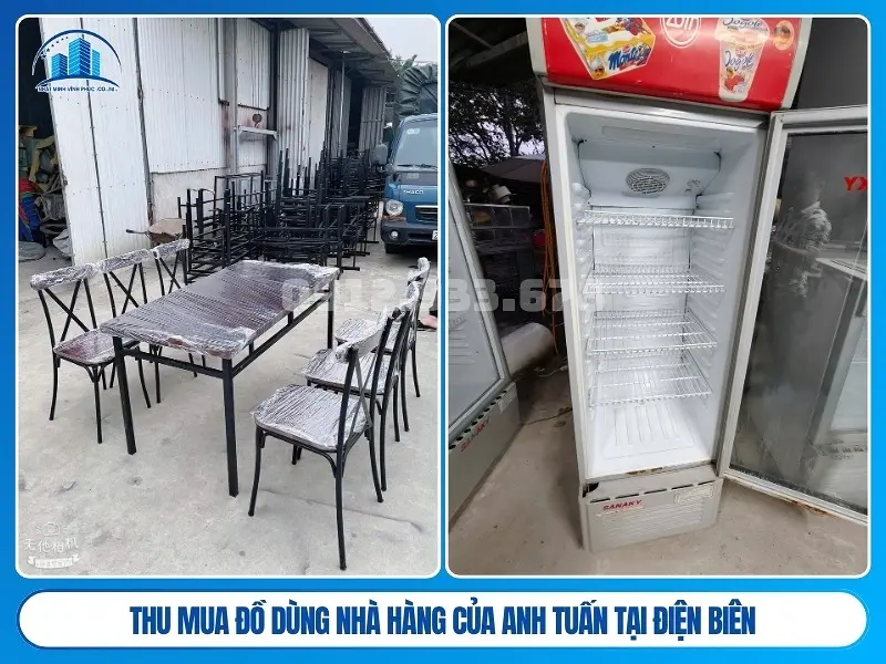 thu mua đồ dùng nhà hàng của anh tuấn tại điện biên