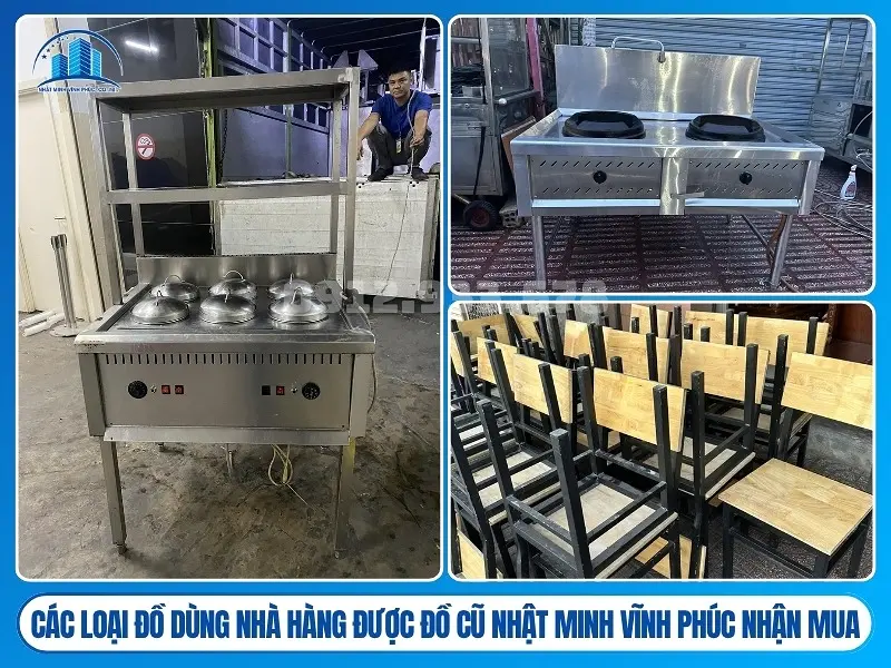 Danh mục đồ dùng nhà hàng được Đồ Cũ Nhật Minh Vĩnh Phúc nhận mua