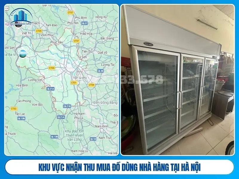 Khu vực nhận thu mua đồ dùng nhà hàng tại Hà Nội