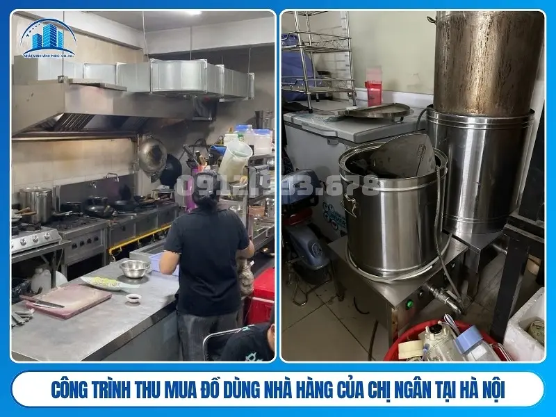 Công trình thu mua đồ dùng nhà hàng của chị ngân tại hà nội