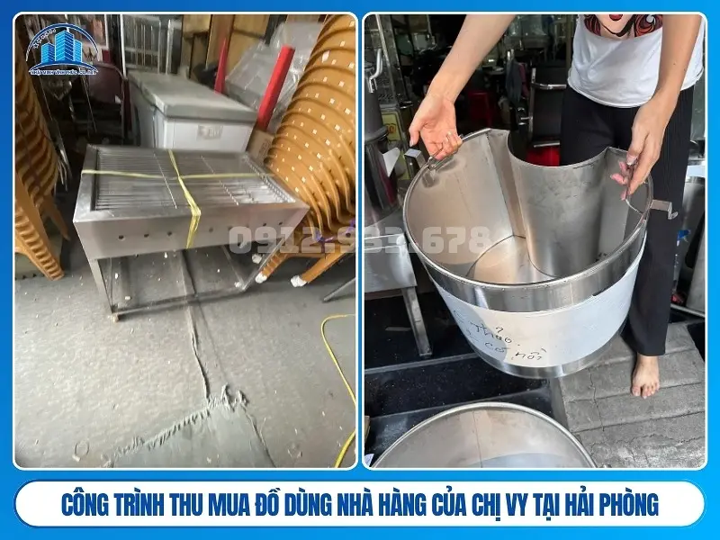Công trình thu mua đồ dùng nhà hàng của chị vy tại hải phòng