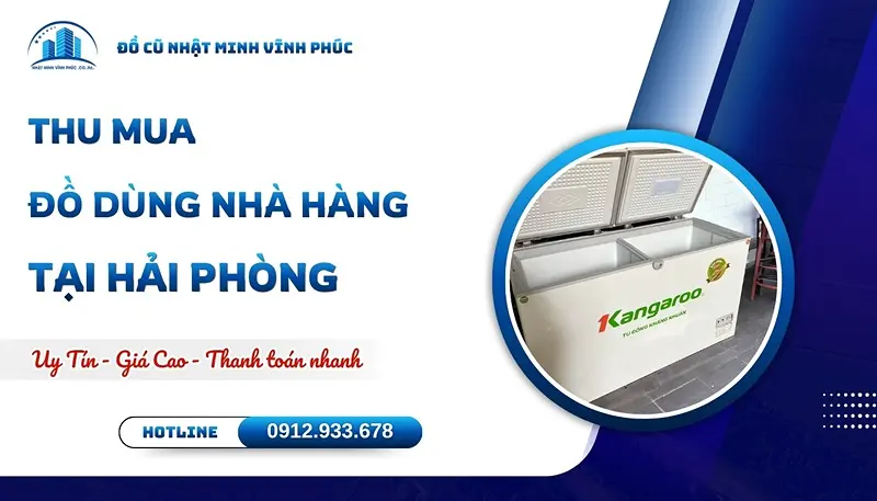 Thu mua đồ dùng nhà hàng tại Hải Phòng uy tín GIÁ CAO - Đồ Cũ Nhật Minh Vĩnh Phúc