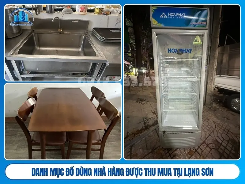 Danh mục đồ dùng nhà hàng được thu mua tại Lạng Sơn