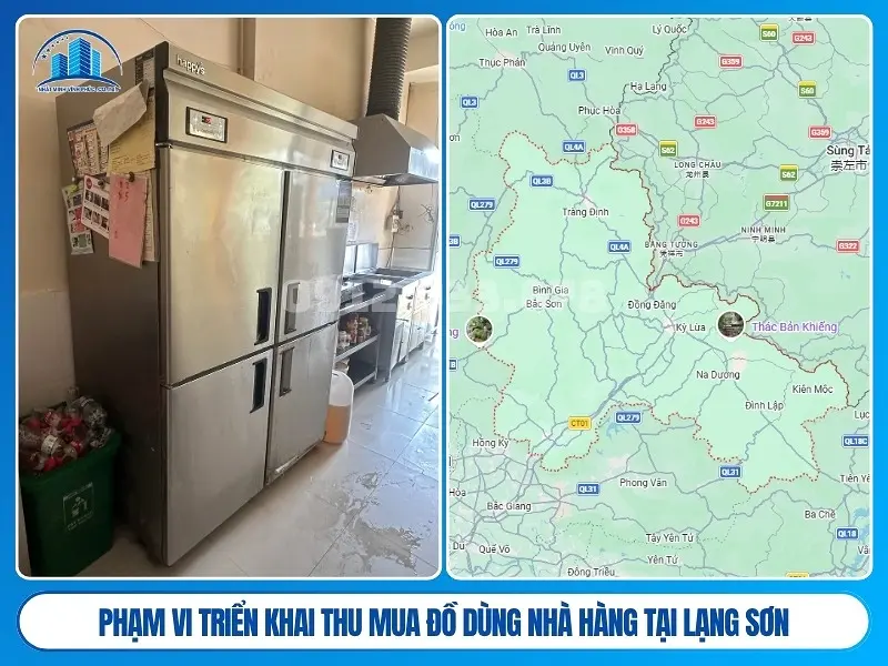 Phạm vi triển khai thu mua đồ dùng nhà hàng tại Lạng Sơn