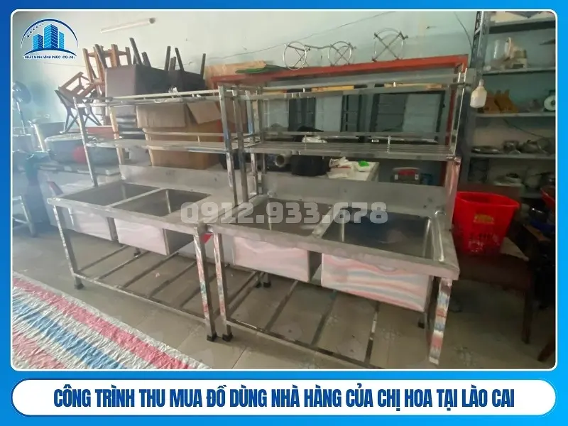 Công trình thu mua đồ dùng nhà hàng của chị hoa TẠI lào cai