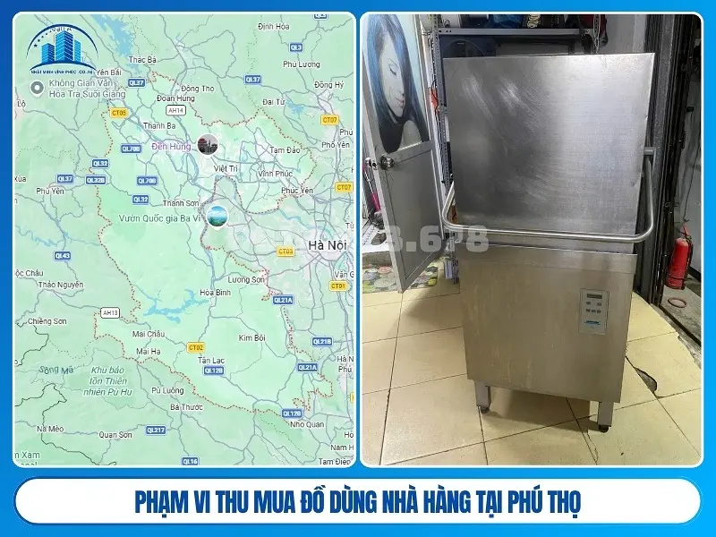 Phạm vi thu mua đồ dùng nhà hàng tại Phú Thọ