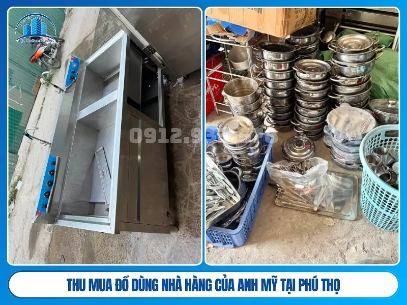 thu mua đồ dùng nhà hàng của anh mỹ tại phú thọ