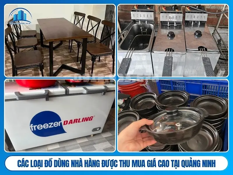 Các loại đồ dùng nhà hàng được thu mua giá cao tại Quảng Ninh