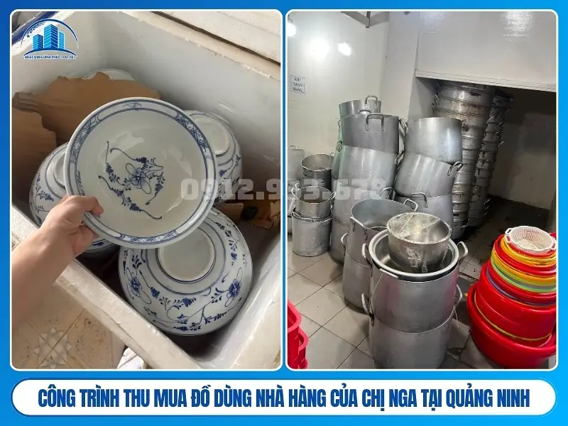 Công trình thu mua đồ dùng nhà hàng của chị nga tại Quảng Ninh