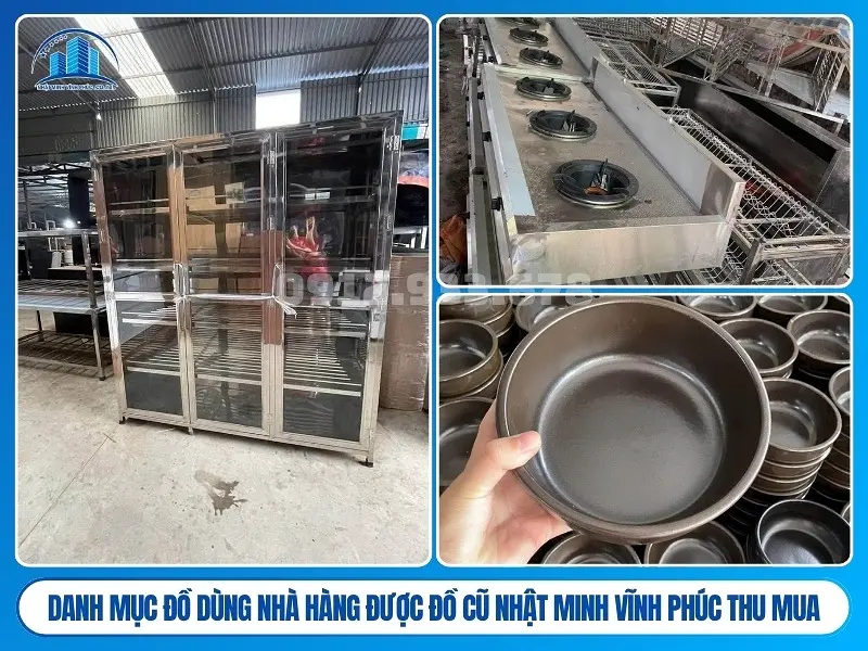 Danh mục đồ dùng nhà hàng được Đồ Cũ Nhật Minh Vĩnh Phúc thu mua