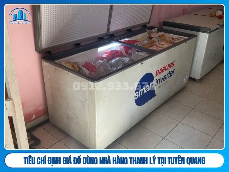 tiêu chí định giá đồ dùng nhà hàng thanh lý tại Tuyên Quang
