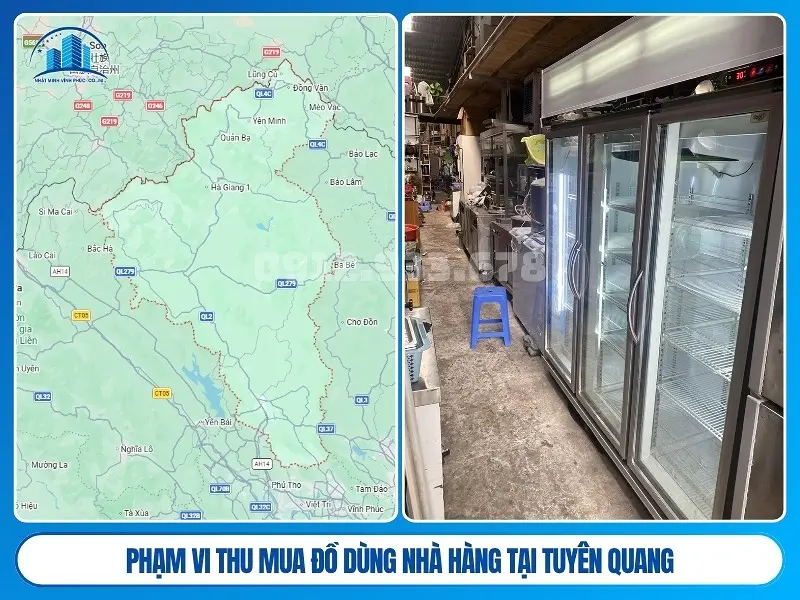 Phạm vi thu mua đồ dùng nhà hàng tại Tuyên Quang