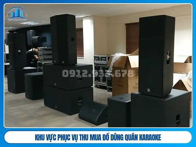 Khu vực phục vụ thu mua đồ dùng quán karaoke miền Bắc